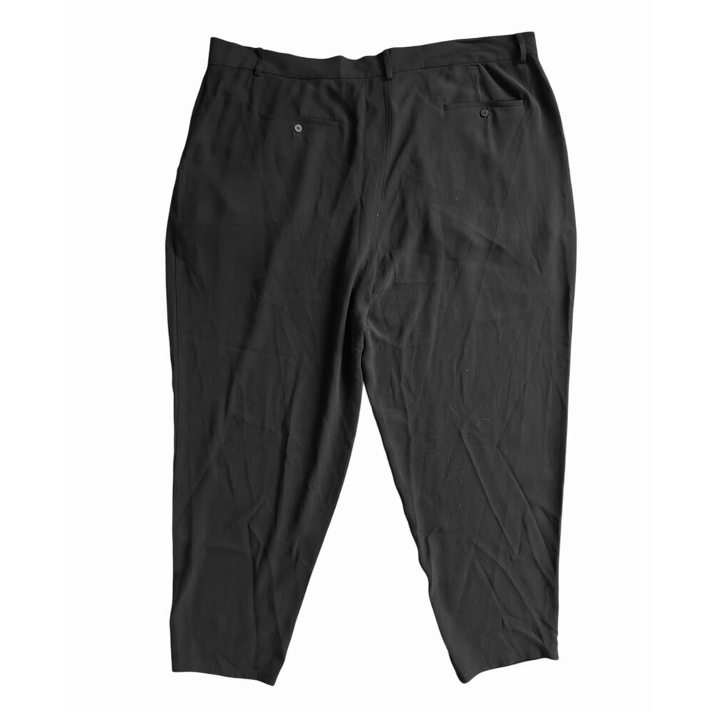 Eileen Fisher Silk Georgette Crepe Carrot Pant size 2X, Black | NEW $268 - Picture 4 of 5